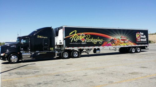 Fox Packaging trucks deliver flexible packaging to customers across North America.